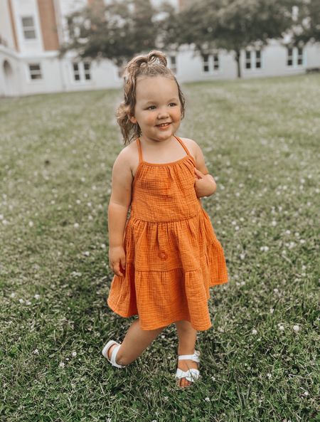 Target / toddler target / toddler fall / orange dress / gauze dress / target toddler / toddler girl clothes / toddler summer / toddler dress / dress / target dress 