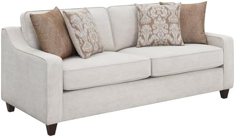 Coaster Home Furnishings - Christine - Upholstered Sloped Arm Stationary Sofa with Boxed Seat and... | Amazon (US)