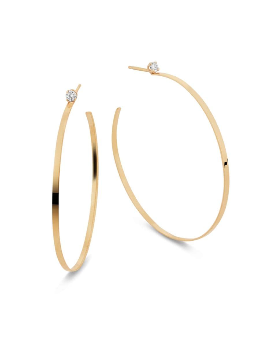 Lana Sunrise Diamond Hoop Earrings | Saks Fifth Avenue