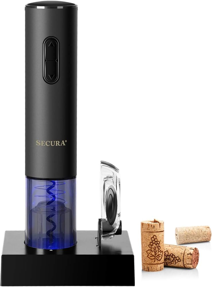 Secura Electric Wine Opener, Automatic Electric Wine Bottle Corkscrew Opener with Foil Cutter, Re... | Amazon (US)