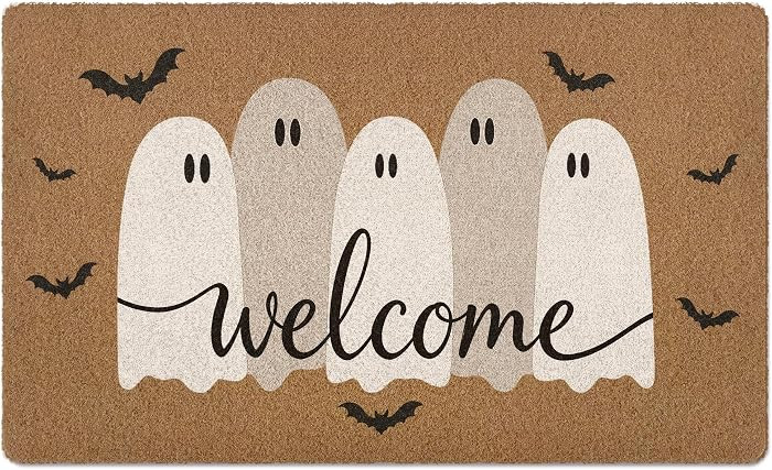 Halloween Ghost Welcome Door Mat Outside Entrance 17x30 671-ZL | Amazon (US)