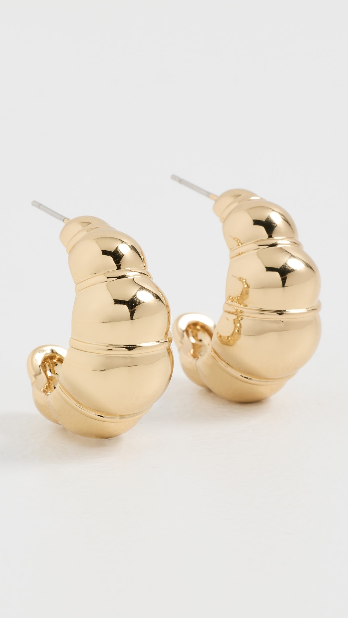 Glossy Croissant Hoop Earrings | Shopbop