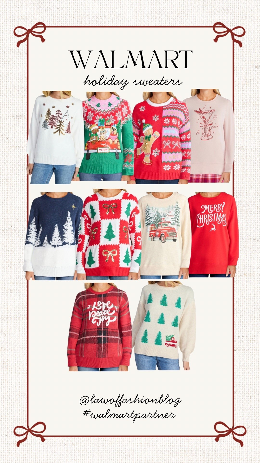 Walmart fashion, Walmart style, Walmart holiday sweaters, ugly Christmas sweaters #walmartpartner #walmartstyle @walmartstyle 

#LTKGiftGuide #LTKHoliday