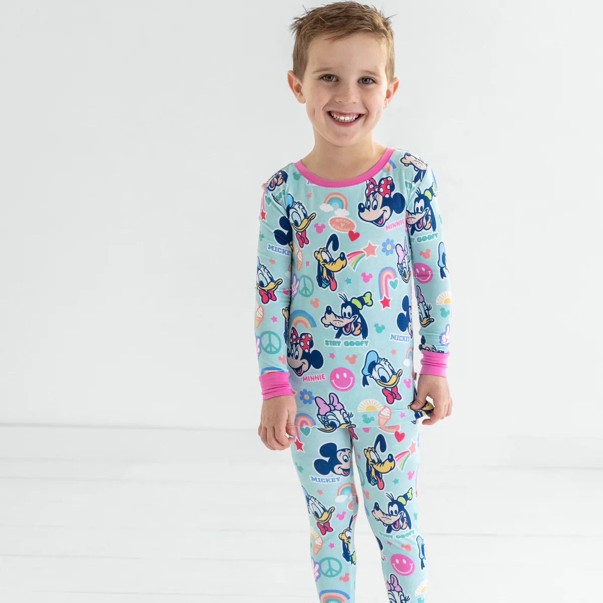 Pink Disney Mickey's Clubhouse Long Sleeve & Pants Pajama Set | Little Sleepies