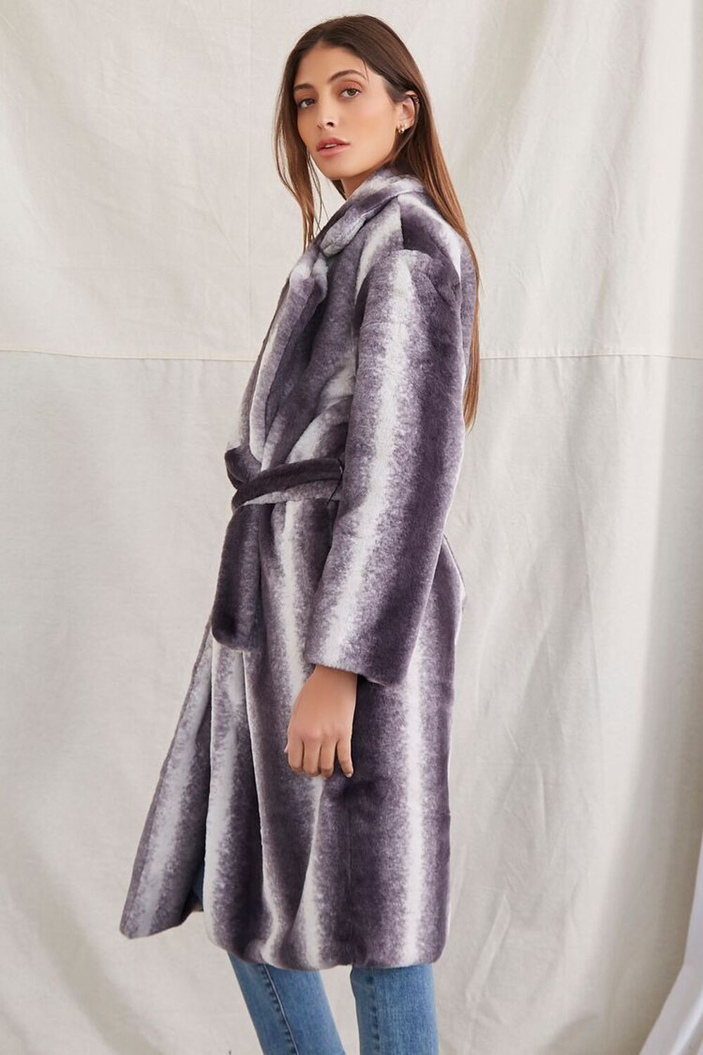 Belted Faux Fur Longline Coat | Forever 21 (US)