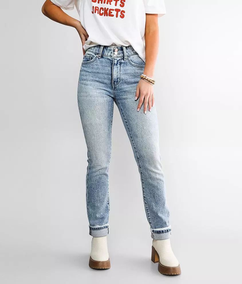 Billie Ankle Straight Stretch Cuffed Jean | Buckle