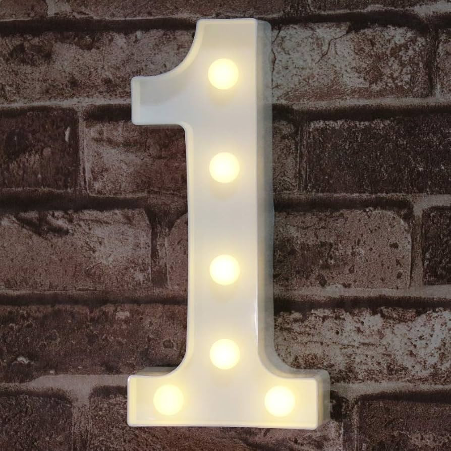 Pooqla Decorative Led Light Up Number Letters, White Plastic Marquee Number Lights Sign Party Wed... | Amazon (US)
