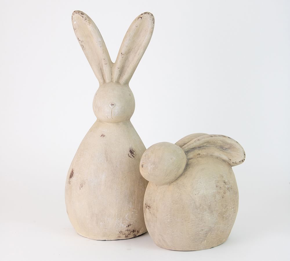 Garden Rabbit Sculptures, Set of 2 | Pottery Barn (US)