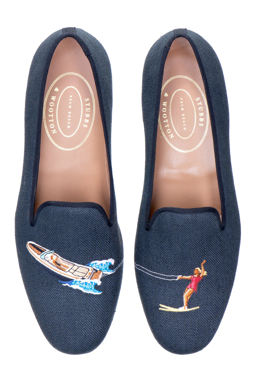 WaterSki Slipper in Navy | Over The Moon