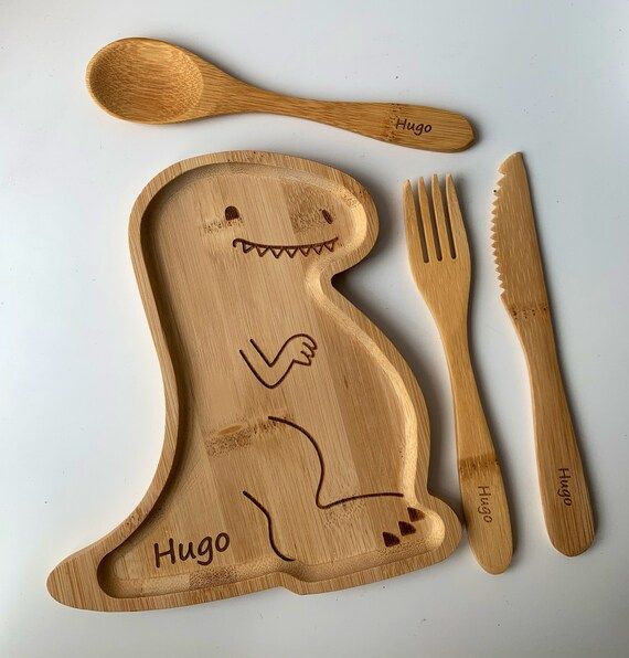 Personalised Bamboo Baby/ Toddler Plate  Dinosaur  - Etsy | Etsy (US)