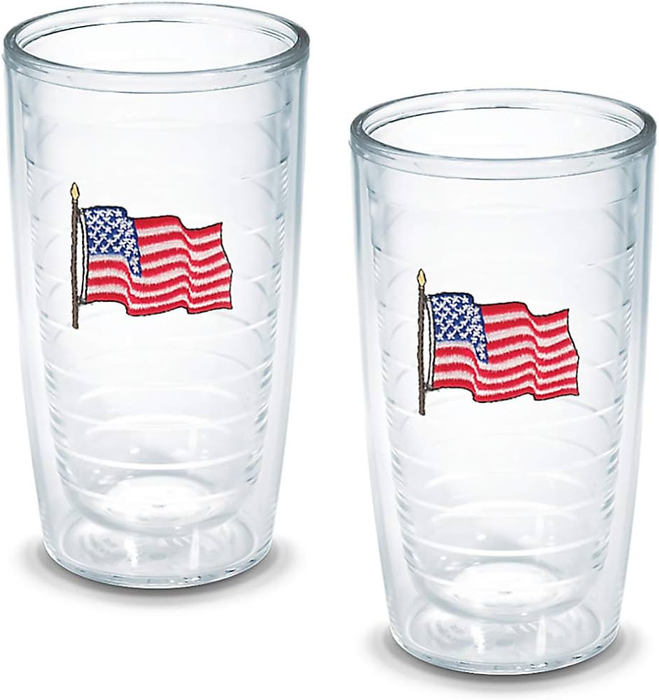 Tervis American Flag Made in USA Double Walled Insulated Tumbler Cup Keeps Drinks Cold & Hot, 16o... | Amazon (US)