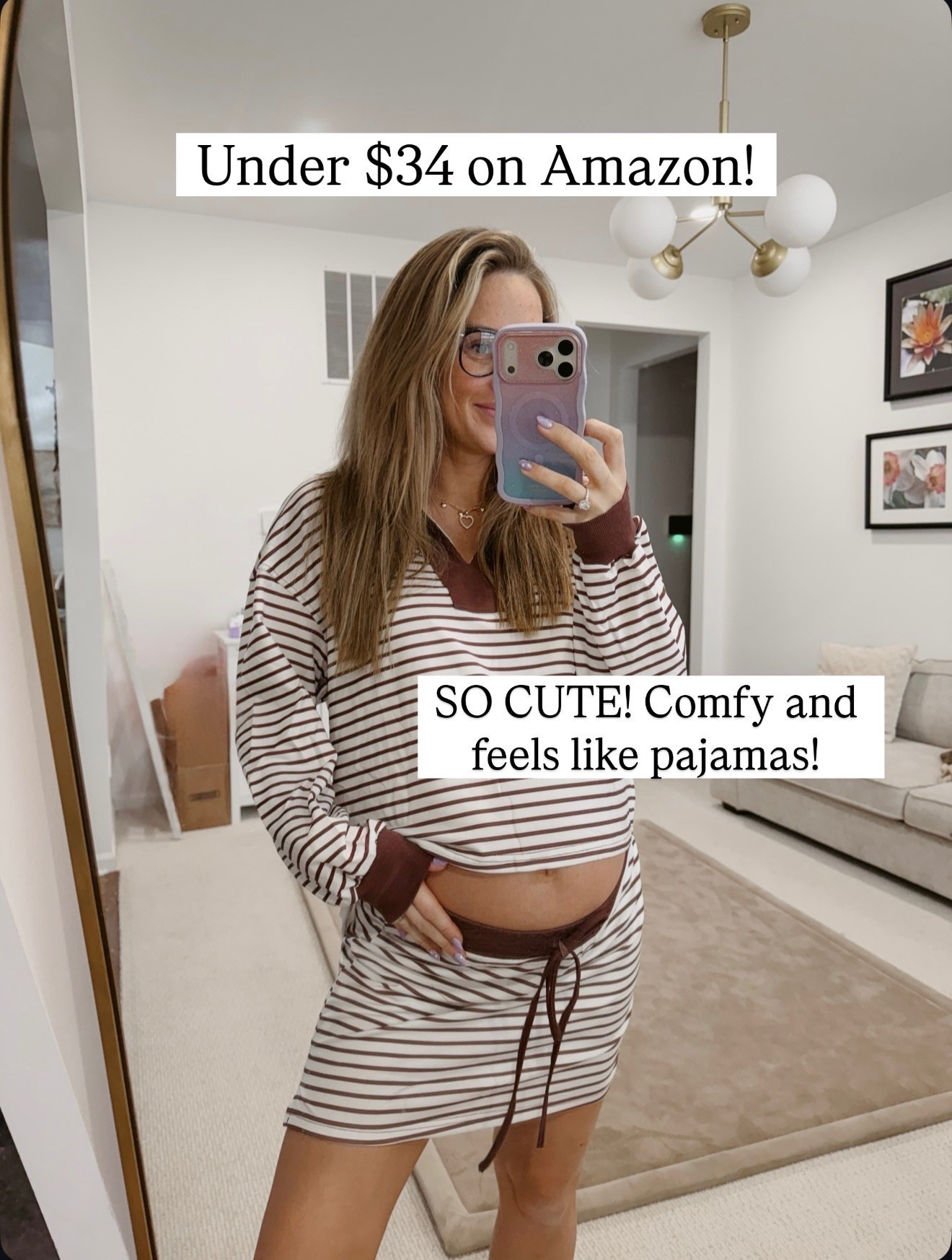 Under $34 and actually SO good 🙌🏼 This Amazon set is the definition of comfy-cute — lightweight, stretchy, and literally feels like pajamas but looks put together. Perfect for lounging, school drop-off, or running errands! #ltkstyle #amazonfinds #comfychic