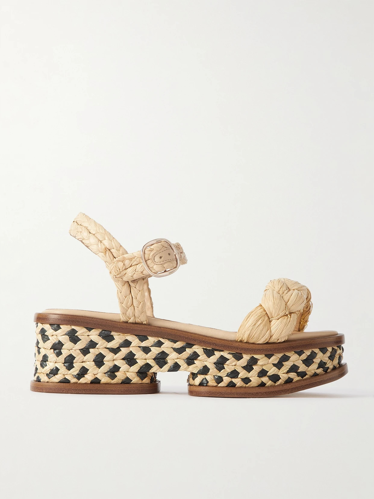 Gabriela Hearst - Michael Braided Raffia Sandals - Cream | NET-A-PORTER (US)