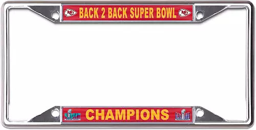 WinCraft Super Bowl LVIII Champions Kansas City Chiefs Metallic License Plate Frame | Dick's Sporting Goods