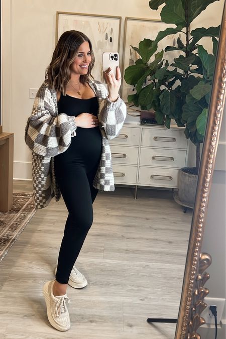 Wearing xs in bumpsuit, cardigan from local boutique, sneakers tts // maternity, bump friendly, spring shoes // 

#LTKstyletip #LTKshoecrush #LTKbump