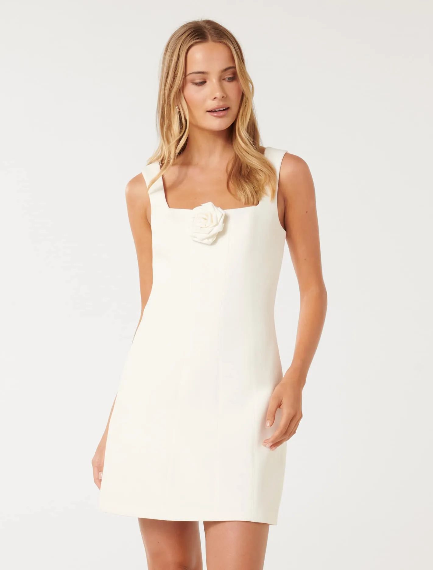 Kate Structured Rosette Mini Dress | Forever New (UK & IE)