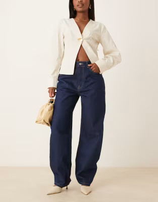 ASOS DESIGN slim barrel jeans in rinse wash  | ASOS | ASOS (Global)