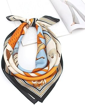 ANDANTINO 100% Mulberry Silk Square Scarf for Hair-25.6" X25.6'' Women Men Natural Silk Neckerchi... | Amazon (US)