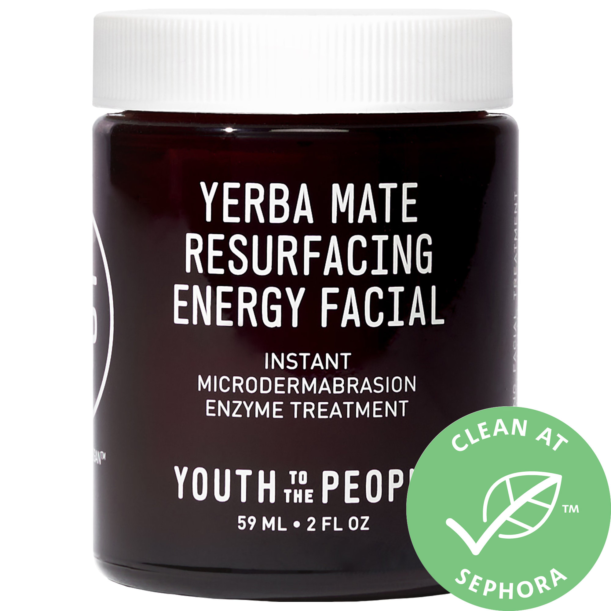 Youth To The People Yerba Mate Resurfacing + Exfoliating Energy Facial with Enzymes 2.0 oz/ 59 mL | Sephora (US)