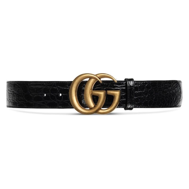 Crocodile belt with Double G buckle | Gucci (US)