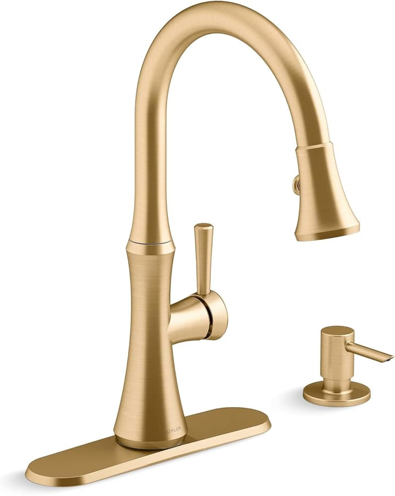 Kohler R28706-SD-2MB Kaori Single Handle Kitchen Faucet with Pull Down Sprayer and Soap Dispenser... | Amazon (US)
