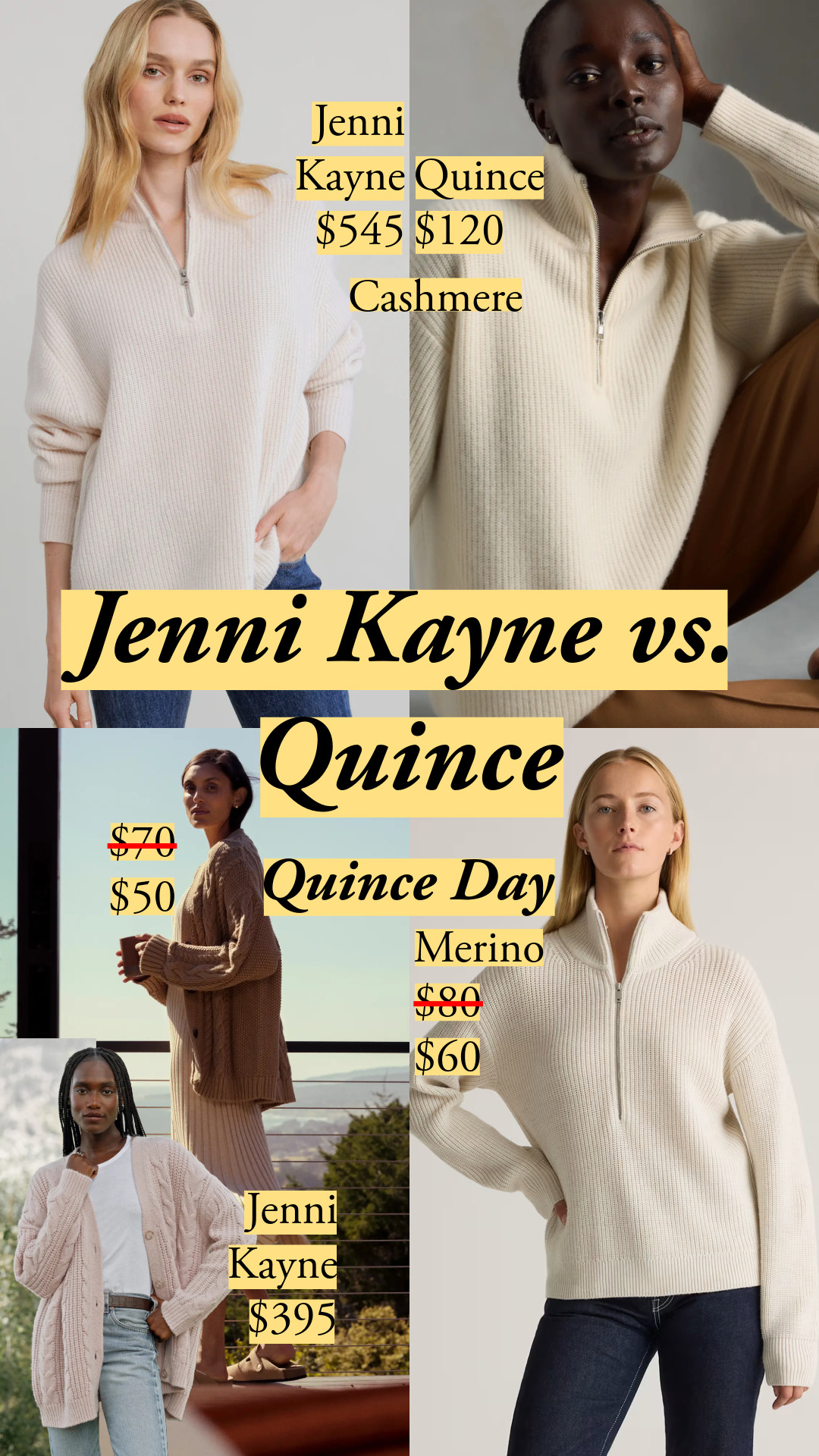 Love these sweaters on sale for Quince day! Their organic cotton is so smooth, I can't 🥰 (adding the Jenni Kayne and the Quince cashmere even though they're not part of the sale) 🧶 fisherman sweater | jenni kayne | classic style | cable knit 

 #LTKSaleAlert #LTKFindsUnder50 #LTKWorkwear