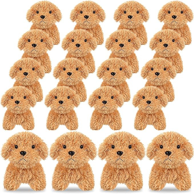 Sosation 20 Pcs Mini Plush Stuffed Puppy Bulk Valentines Day Party Favor Gift Dog Party Gift Toy ... | Amazon (US)