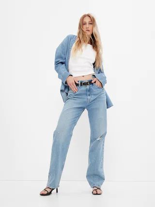High Rise Organic Cotton &apos;90s Loose Jeans | Gap (US)