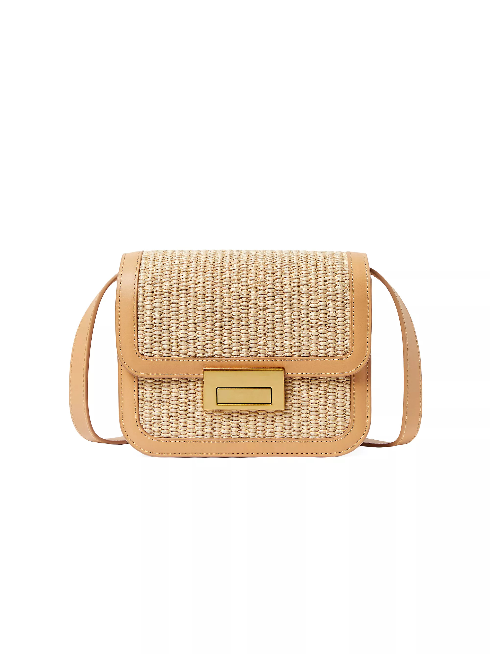 Desi Raffia & Leather Crossbody Bag | Saks Fifth Avenue