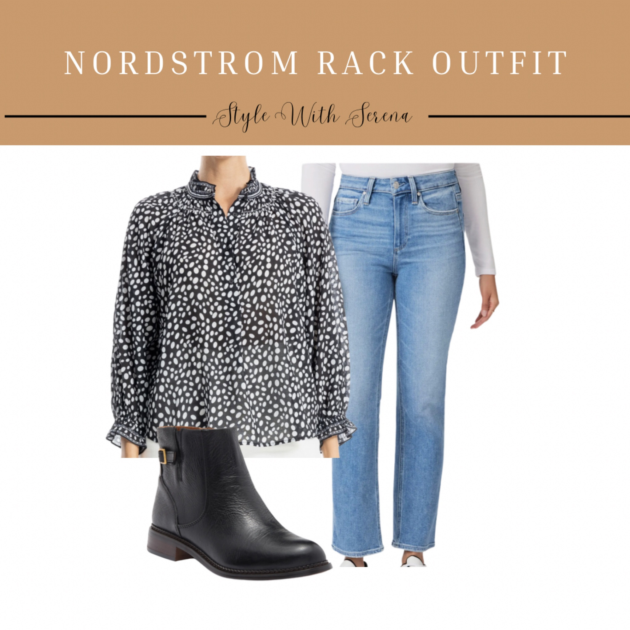 Nordstrom rack outfit, blouse, printed blouse, jeans, denim, booties

#LTKOver40 #LTKStyleTip #LTKSeasonal