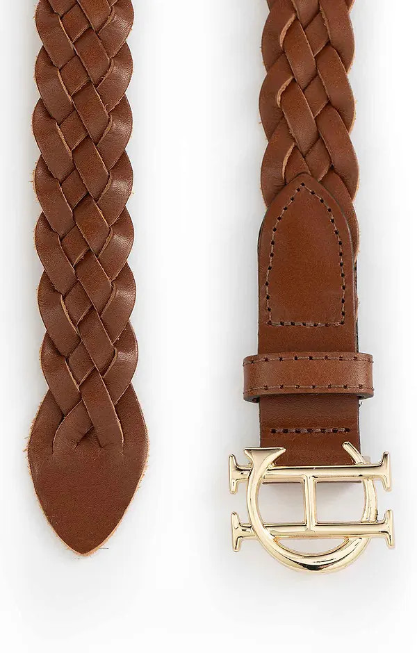 Ladies Holland Cooper Leather Narrow Plaited Belt | The House of Bruar