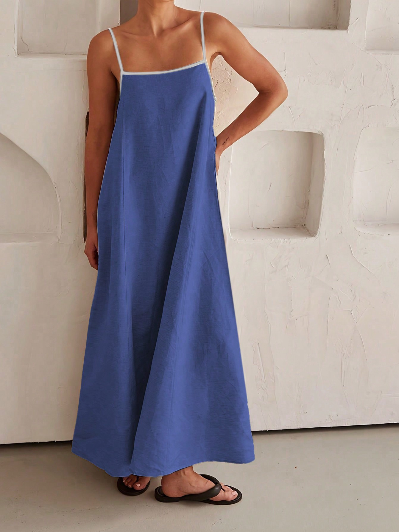 SHEIN Holidaya Color-Block Oversized Loose Women's Dress | SHEIN