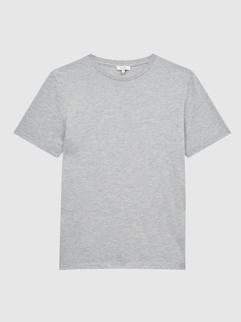 Crew Neck T-Shirt in Grey Marl | Reiss UK
