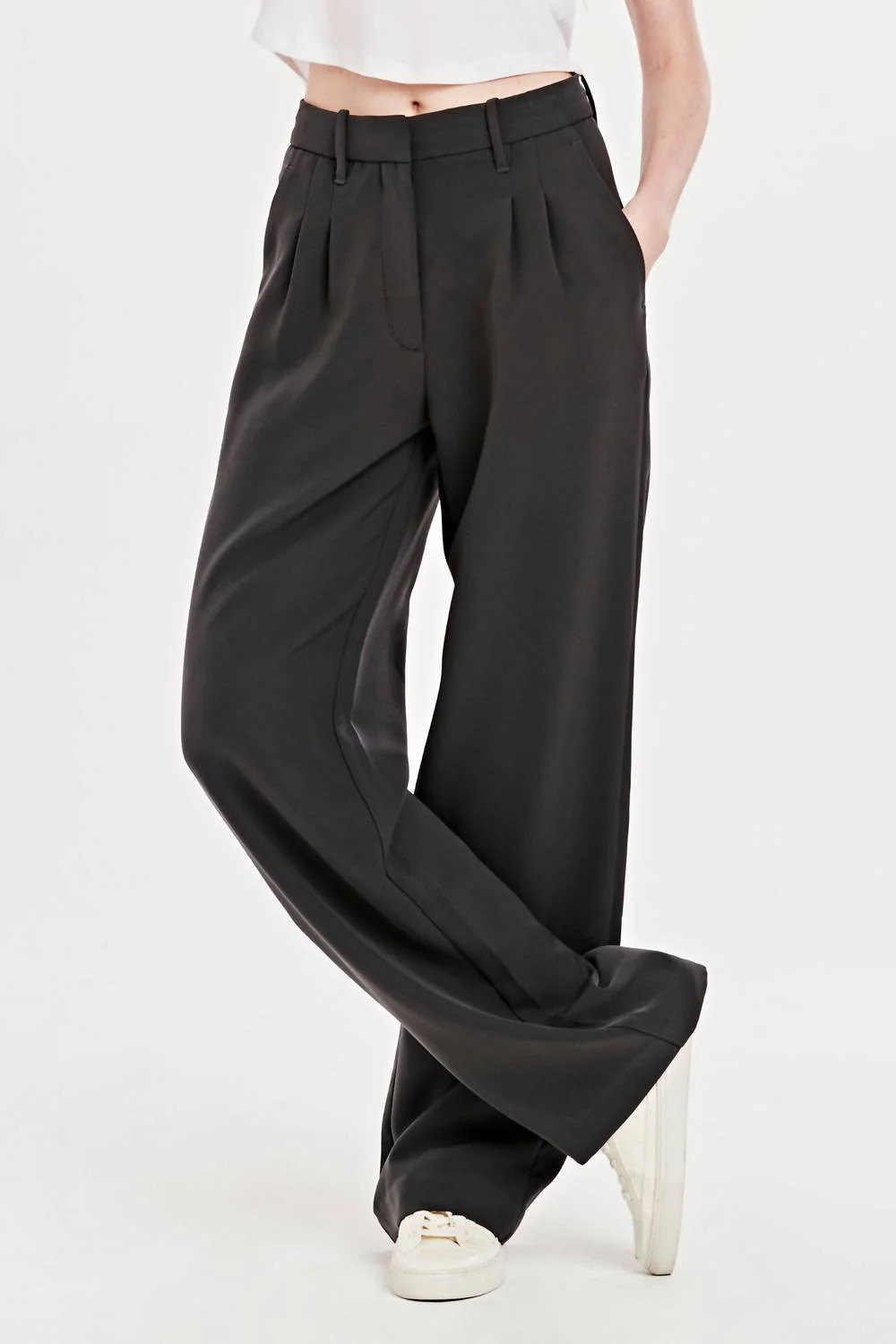 Adelaide Trousers In Charcoal | Shop Simon