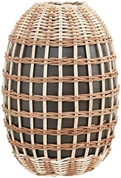 Creative Co-Op Decorative Hand-Woven Seagrass and Bamboo Wrapped Vase, 6" L x 7" W x 11" H, Green | Amazon (US)