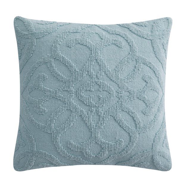 My Texas House Addison Woven Cotton Square Decorative Pillow Cover, 20" x 20", Mint | Walmart (US)