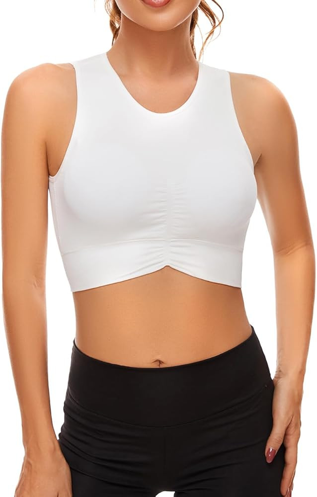 SIMIYA Sports Bras for Women, Seamless Comfort Padded High Neck Tank Top Crop Medium Support Work... | Amazon (CA)