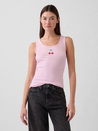 Gap Logo Ribbed Tank Top | Gap Factory