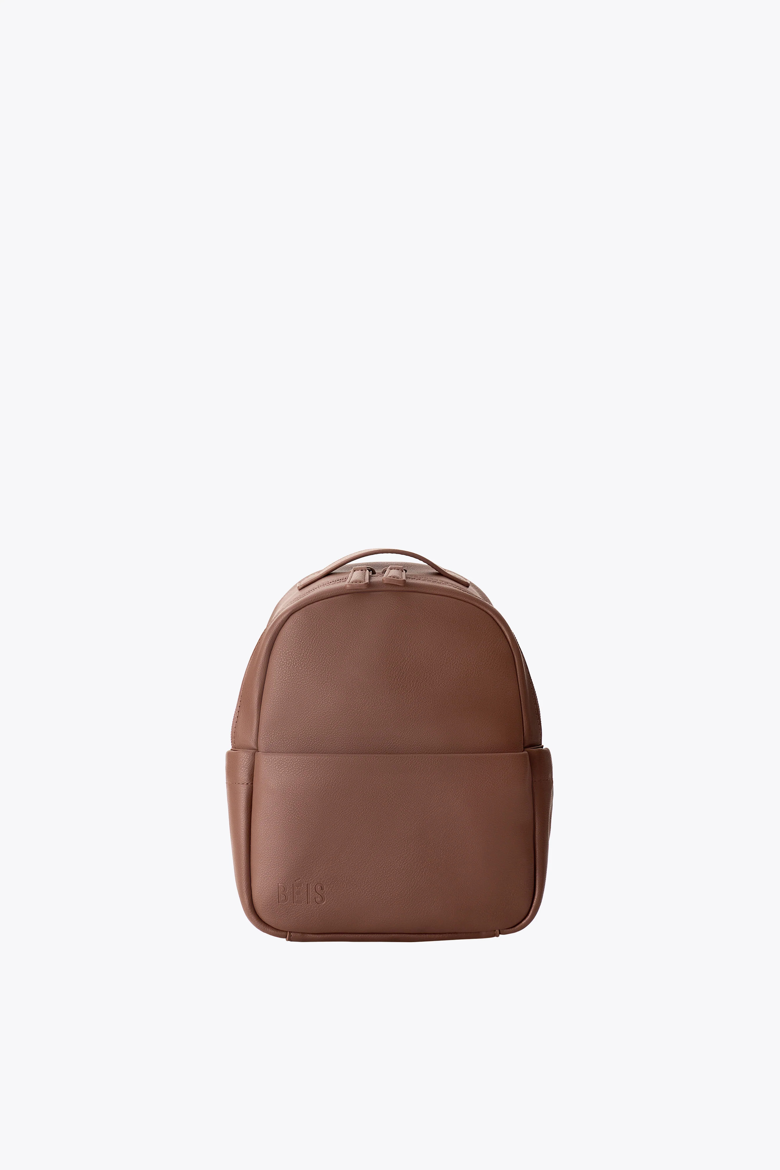 BÉIS 'The Essential Mini Backpack' in Maple - Small Backpacks for Travel, School & Work | BEIS