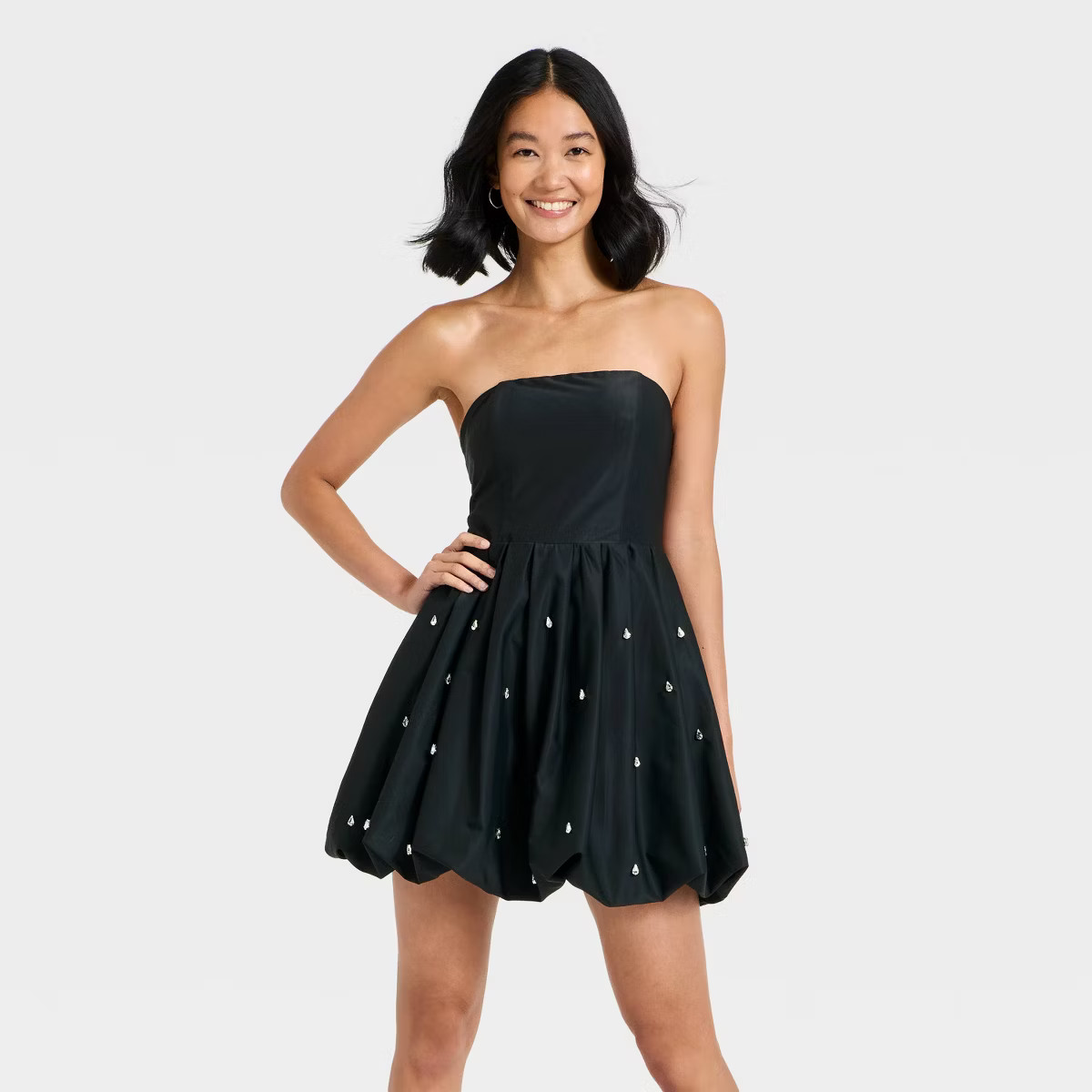 Women's Embellished Bubble Mini Dress - A New Day™ Black | Target