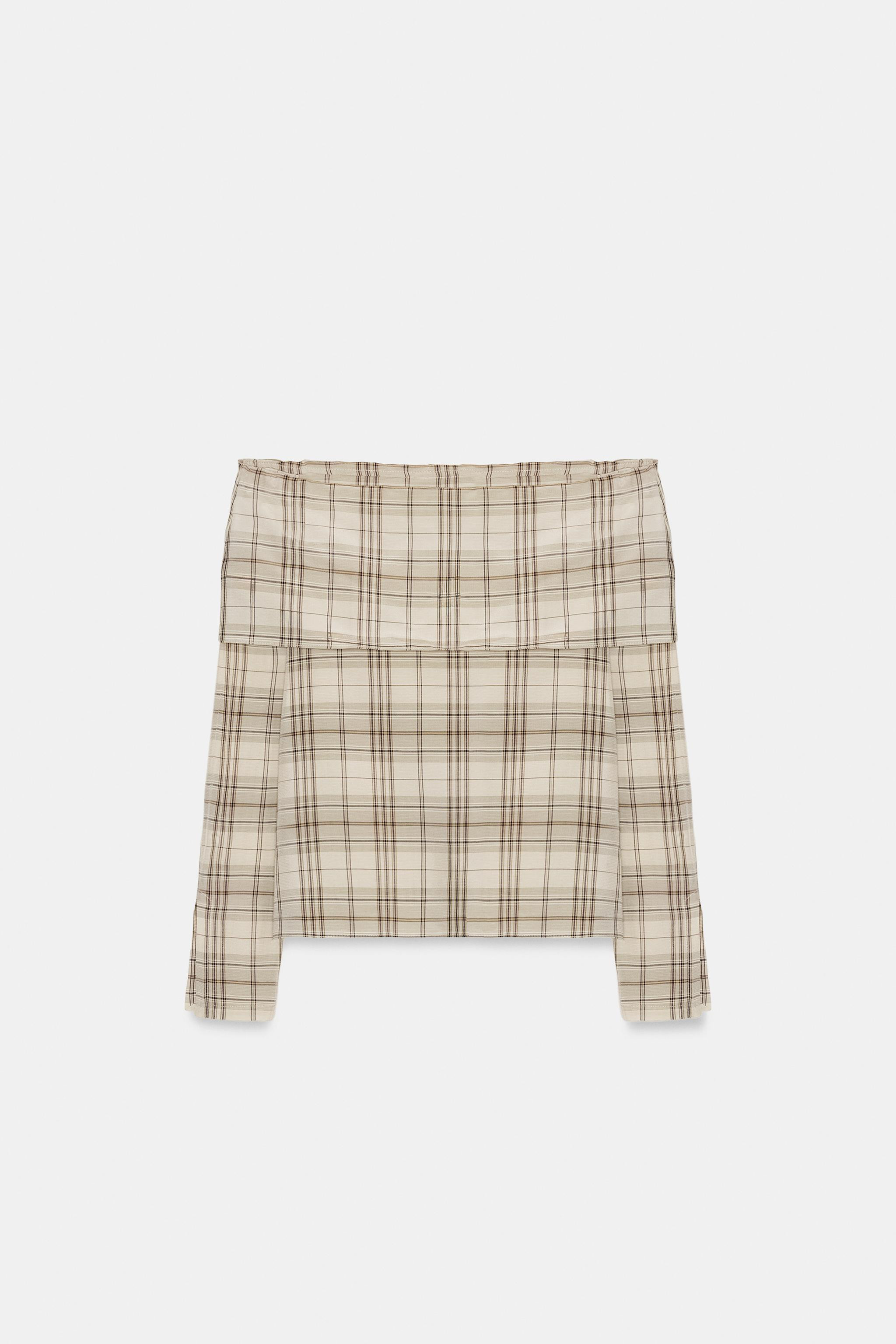ZW COLLECTION PLAID TOP | Zara US
