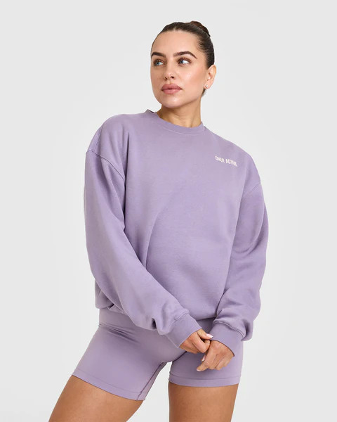 Foundations Sweatshirt With Printed Graphic 
 Soft Purple | Oner Active (UK / US)