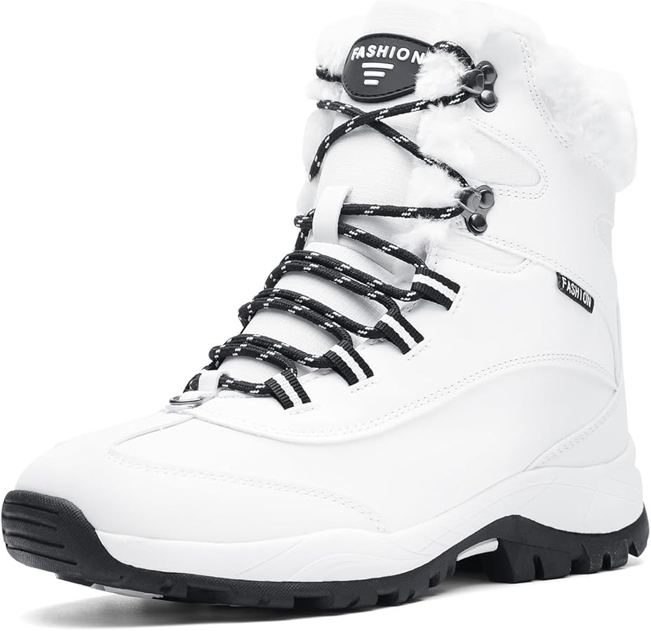 LEFUS Women's Snow Boots Fashion Winter Sneakers Outdoor Warm Shoes Fur Line High Ankle Boot Chuk... | Amazon (CA)