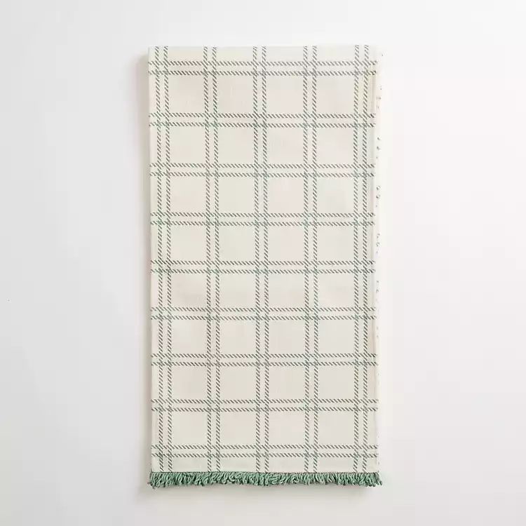 New! Sage Plaid Table Runner, 108 in. | Kirkland's Home