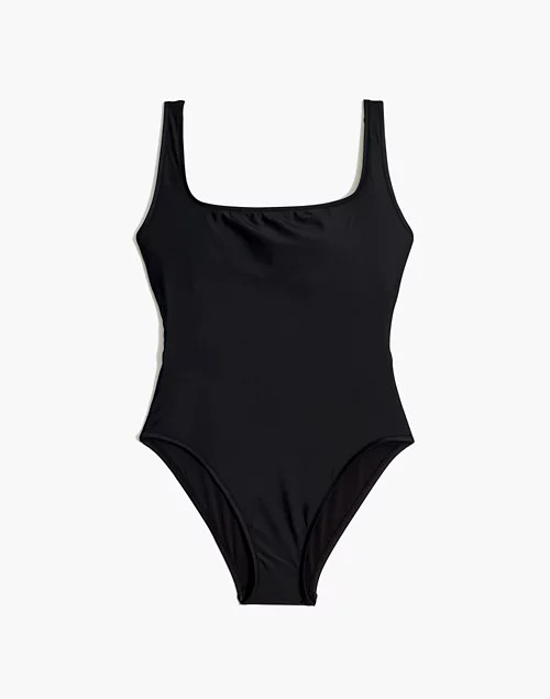Madewell Second Wave Square-Neck Tank One-Piece Swimsuit | Madewell