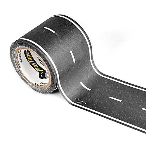 PlayTape Road Tape for Toy Cars - Sticks to Flat Surfaces, No Residue; 30 ft. x 2 in. Black Road | Amazon (US)