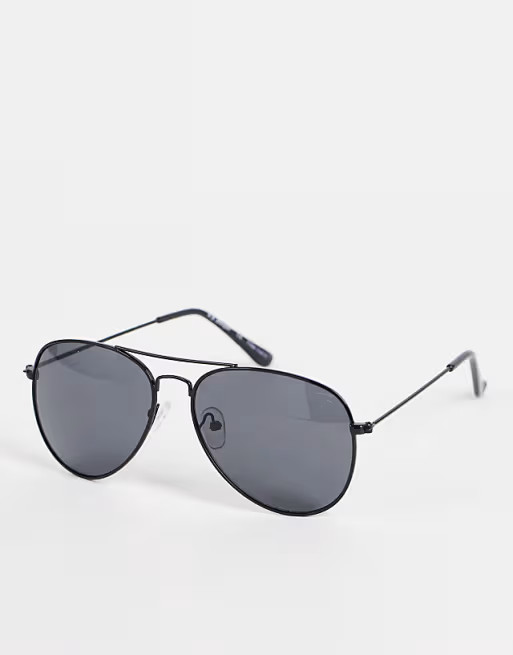 AJ Morgan Chris aviator sunglasses in black | ASOS (Global)