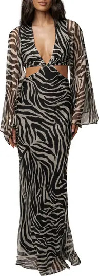 JLUXLABEL Zebra Instincts Print Maxi Dress | Nordstrom | Nordstrom