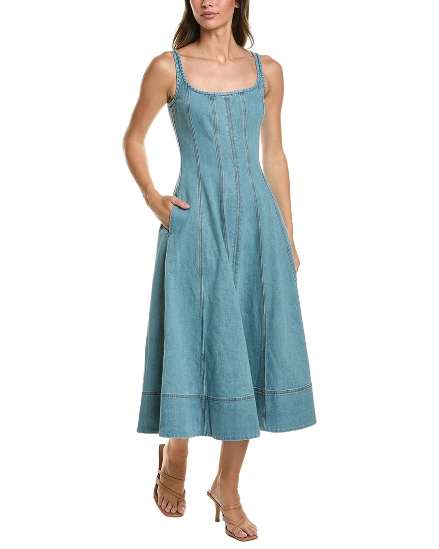 TOCCIN Tia Sculpted Midi Dress | Shop Simon