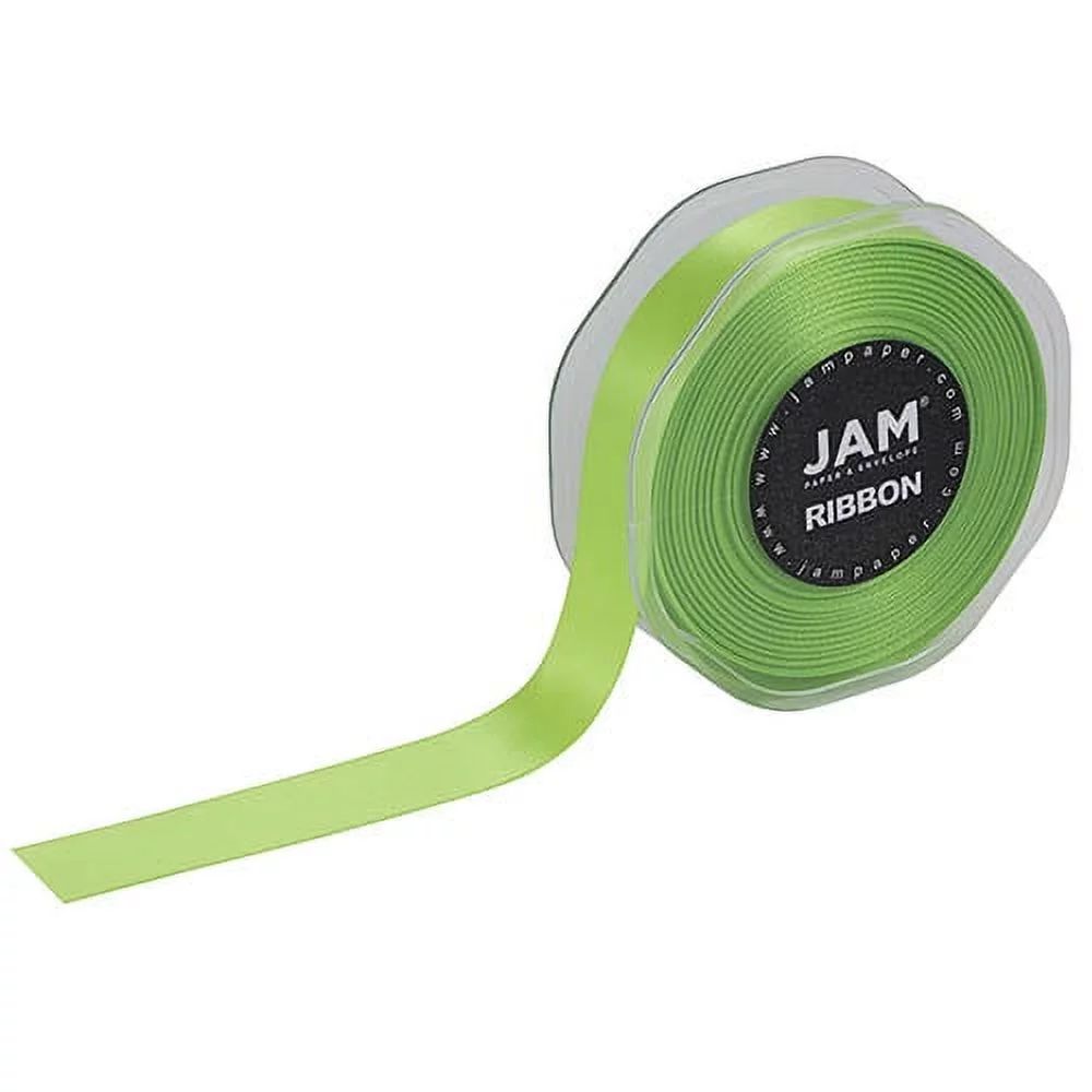 JAM Double Faced Satin Ribbon, 7/8 In x 25 Yds, 1/Pack, Lime Green | Walmart (US)